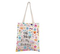 FEELMEM Birthday Cruise Gift Cruise Ship Gift Oh Ship It's My Birthday Tote Bag Cruise Ship Birthday Party Gifts Happy Birthday
