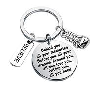 FEELMEM Boxing Glove Keychain Future Boxer Gift Behind You All Memories Before You All Your Dream Boxing Keychain Gift for Boxing Sport Lover Fitness Key Ring Gift (Boxing -ky silver)