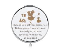 FEELMEM Cinderella Fairy Compact Mirror Cinderella Princess Gift Behind You All Your Memories Cinderella Princess Fans Gift