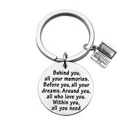FEELMEM Computer Science Keychain Programmer Gift Behind You All Memories Before You All Your Dream Keychain Coding Jewelry Web Developer Gift Software Engineer Student Gift (computer-ky)