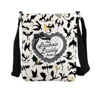 FEELMEM Dragon Rider Gift Shadow Daddy Book Club Crossbody Bag Fantasy Romantasy Reader Dragon Lover Gift Bookish Reader Gifts (beige)