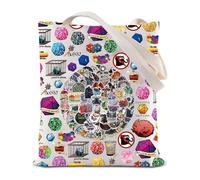 FEELMEM Dungeons Dragon Characters Tote Bag RPG Game Master Reusable Shopping Bag DND Dice Gifts Dragon Dungeon Bag