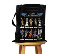 FEELMEM Egyptian Mythology Gods Canvas Tote Bag Ancient Egypt Gift Egyptian Goddess Shoulder Bag Anubis Thoth Horus Fans Gift
