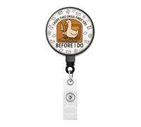 FEELMEM Funny Goose Retractable Badge Holder I Hope This Email Finds You Before I Do Badge Reel Humor Cool Mental Health Gift (Silver)