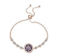 FEELMEM Girls Mazel Tov Jewelry Bat Mitzvah Slider Bracelet Jewish Party Gift Soon To Be Adult Mazel Tov Gift for Girls, Middle, Copper, copper