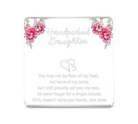 FEELMEM Handpicked Daughter Gifts Bonus Daughter Acrylic Desk Decor Adopted Step Daughter Daughter In Law Gift (beige)