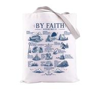 FEELMEM Hebrews 11 Faith Tote Bag Faith Gift Christian Bible Verse Hebrew Prayer Scripture Shoulder Bag Religious Gift, Beige