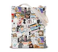 FEELMEM Jane Literary Gift Canvas Tote Bag J Austen Bookish Gift Love Reading Novel Shoulder Bag Darcy Fans Gift