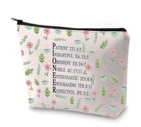 FEELMEM JW Baptism Gift Pioneer Cosmetic Bag Bible Verse Pioneer Gift JW Ministry Gift JW Baptism Makeup Bag Gift