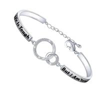 FEELMEM Life Is Tough But So Am I Bracelet Depression Suicide Mental Health Awareness Inspirational Jewelry Recovery Gift Keep Going Gift, S, Copper, copper