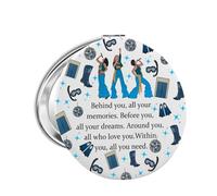 FEELMEM Mamma Musical Gift Behind You All Your Memories Compact Mirror Mamma Dancing Queen Pocket Mirror Musical Fans Gift