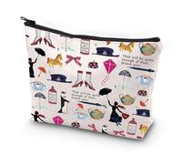 FEELMEM Marry Movie Makeup Bag That Will Be Quite Enough of That Mary Fans Gift Poppin Umbrella Fans Canvas Cosmetic Bag