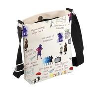 FEELMEM Matilda Musical Inspired Gift Matilda TV Show Fans Gift Matilda Quote Crossbody Bag West End Broadway Gift Bag