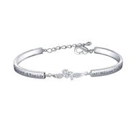 FEELMEM Memorial Bracelet I Carried You Every Second Of Your Life Angel Wing Footprint Bar Bracelet Miscarriage Jewelry Infant Loss Memorial Gift (silver)