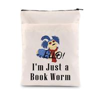 FEELMEM Movie Merchandise Gift Ello Book Sleeve I'm Just a Book Worm Quote Zipper Pouch Book Covers Movie Fans Gifts