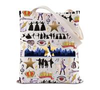 FEELMEM Musical Theatre Tote Bag Theater Gifts Musical Character Shoulder Bag Drama Merchandise (beige)