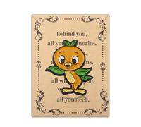 FEELMEM Orange Bird Enamel Pin Magical Kingdom Gift Behind You All Your Memories Cartoon Animal Lapel Pin Gift for Movie Fans, 1, Metal, 1