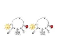 FEELMEM Orphans Musical Earrings New York Musical Character Big Circle Hoop Earrings Theatre Gifts, 1, Metal, 1