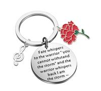FEELMEM Orpheus Musical Merch Keychain Red Flower Jewelry Musical Gift Fate Whispers To The Warrior Inspirational Gift