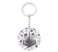 FEELMEM Powerless Novel Inspired Acrylic Keychain Book Fans Gift Fantasy Romance Powerless Book Merch for Readers, Beige, 1