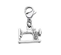 FEELMEM Sewing Machine Charm Clip-on Charm Zipper Pull Sewing Jewelry Quilting Jewelry Gift for Quilters, ALLOY