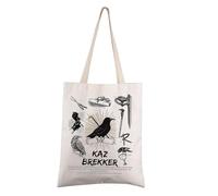 FEELMEM Six Crows Kaz Brekker Gift Crow Club Grishaverse Booktok Merch Book Merch Canvas Tote Bag