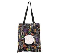FEELMEM Spooky Halloween Hocus Pocus Inspired Gifts Cauldron Potion Tote Bag Sanderson Sister Gifts Halloween Party Favors Bag (blaclk)