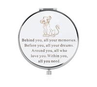 FEELMEM The Lion Inspire Gift Lion Compact Mirror Inspiration Gift Lion Simba Fans Gift Behind You All Your Memories