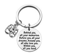FEELMEM Theatre Drama Gift Drama Student Graduation Gift Keychain Behind You All Memories Before You All Your Dream Inspirational Theatre Jewelry for Her Him Actor Performer (Theatre Drama-ky)