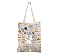 FEELMEM TV Show Lover Shopping Bag TV Show Fans Gift Can't Repeat The Past Shoulder Bag TV Series Merchandise (beige)