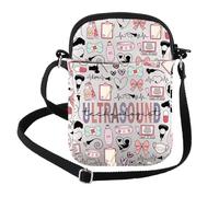 FEELMEM Ultrasound Gifts Ultrasound Technologist Crossbody Purse Bag Radiologist Gift Sonographer Thank You Gifts, Beige