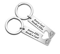 FEELMEM Up Movie Inspired Gift Couple Keychain Set Every Carl Needs a Ellie Keychain Set for Wife Husband (Carl/Ellie)