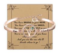 FEELMEM Vegan Gifts Ideas for Women Veganism Vegetarian Gifts Yes I Get Enough Protein Bracelet Vegetarian Lover Gift, M, Copper, Agate