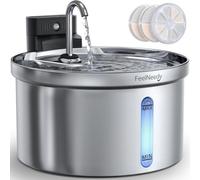 FEELNEEDY 3.5L/123oz Stainless Steel Cat Water Fountain with Motion Sensor