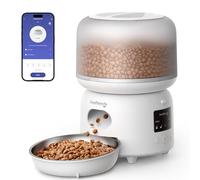 FEELNEEDY Automatic Cat Feeder with APP Control, 2.4GHz WiFi Automatic Pet Feeder Up to 10 Meals per Day, for Dogs and Cats, Food Shortage & Low Battery Alerts, 3L