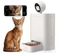 FEELNEEDY Automatic Cat Feeder with Camera, 2K 360° Pan/Tilt, 5.5L