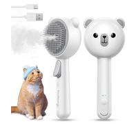 FEELNEEDY Cat Brush with Release Button, Steam Grooming Combs for Short & Long Haired Cats, USB Rechargeable, Pet Grooming Supplies for Shedding, Cute Pet Gifts