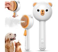 FEELNEEDY Cat Brush with Release Button, Steam Grooming Combs for Short & Long Haired Cats, USB Rechargeable, Pet Grooming Supplies for Shedding, Cute Pet Gifts
