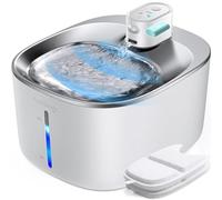 FEELNEEDY Cat Water Fountain Battery Operated, 4L/140 oz with Sensor