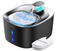 FEELNEEDY Cat Water Fountain Battery Operated, 4L/140 oz with Sensor