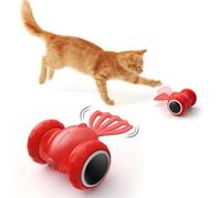 FEELNEEDY Interactive Cat Toy, Electric Goldfish Toy with Various Flexible Actions and Attractive Colorful Flashing Light, Rechargeable Cat Toy