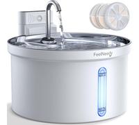 FEELNEEDY Wireless Cat Water Fountain, 4000mAh Battery Operated Cat Water Fountain with Motion Sensor, 3.5L/118oz Ultra Quiet Water Fountains for Indoor Cats, Dogs and Pets (FN-W08L-PW)