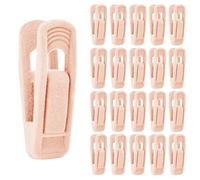 Feelorna 20 Pcs Velvet Hangers Clips, Non-Slip Clothes Hanger Clips Multi-Purpose Hanger Clips Strong Finger Flocked Clips for Pants Skirt Clothes Velvet Hanger (Pink)