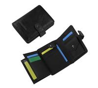 Feelorna Men's Wallet Large Capacity PU Leather Wallet with Coin Compartment, Tri-Fold Credit Card Holder with 13 Credit Card Slots and 3 ID Slots, black, standard size, Modern
