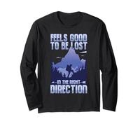 Feels Good to Be Lost in The Right Direction Mountain Hiking Long Sleeve T-Shirt