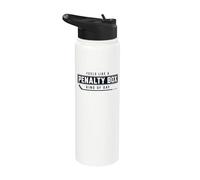 Feels Like A Penalty Box Kind of Day Hockey Lovers Stainless Steel Insulated Water Bottle