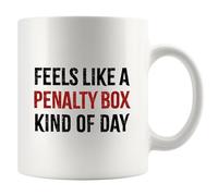 Feels Like a Penalty Box Kind Of Day Hockey Player Gifts Funny Sarcastic Coach Gifts For Hockey Ceramic Coffee Mug Novelty Drinkware Ceramic Mug 11 oz White