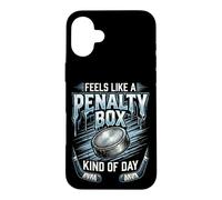 Feels Like a Penalty Box Kind of Day Icy Ice Hockey Case for iPhone 16 Plus