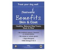 Feelwells Benefits Skin and Coat Dog Treats 140 g (Pack of 5)