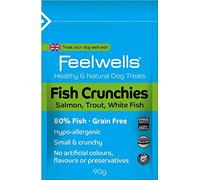 Feelwells Fish Crunchies Healthy & Natural Dog Treats 90g (One Pack) F